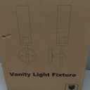 Wall Sconces Set of Two, Black and Gold Bathroom Sconces with Clear Glass, Hardwired Sconces Wall Decor Set of 2, Modern Wall Light Fixtures for Bathroom Mirror Living Room Bedroom Hallway (15.5inch(2pcs))