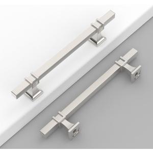 10 Pack 5"(128mm) Brushed Nickel Cabinet Pulls Kitchen Satin Nickel Cabinet Handles Drawer Pulls Cupboard Hardware for Cabinets