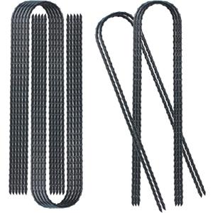 Trampolines Wind Stakes 24 Pack, 12 Inch Heavy Duty U Shaped Rebar Stake Ground Anchors Galvanized Steel Safety Trampoline Anchors for Garden Decoration, Camping Tents, Soccer Goals, Etc