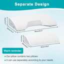 Bed Sore Pillow with Non-Slip Cover & Slope, Bedsore Pressure Relief Pillows, White Bed Sore Prevention Pillow Set, Stay On The Side, Off The Back
