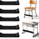 25 Pack Chair Bands for Kids with Fidgety Feet, ADHD Tools for Kids, Improve Focus & Reduce Restlessness, Chair Bands for Sensory ADHD ADD Autism - Classroom & Home Must Haves (Black)