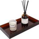 Amber Acrylic Tray 5mm Thicken 7.9x4'' Decorative Serving Tray for Bathroom, Toilet Tank, Sink Countertop, Living Room,Dresser, Coffee Table