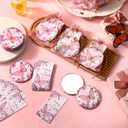 Yuntau 36 Sets Butterfly Baby Shower Party Favors, Butterfly Compact Pocket Mirrors and Thank You Cards Gifts Bulk for guests Bridal Shower Wedding Gender Reveal Party(Pink)