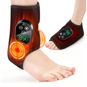 DeMoce Cordless Ankle Massager with Heat, Wearable Ankle Heating Wrap for Foot & Ankle Pain Relief, 6 Heat Levels, 3 Vibration Modes, Timer & Auto Shut Off, Single One, Black