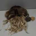 NAYOO Long Ombre Dirty Blonde Wavy Wig for Women 26 Inch Middle Part Lace Hairline Curly Wavy Wig Natural Looking Synthetic Heat Resistant Fiber Wig for Daily Party Use