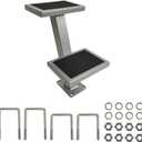 Universal 2 Double Steps Boat Trailer Ladder Boarding Step Fit for Trailer Tongue up to 3" x 4"