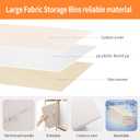 Linen Folding Storage Bins, 3 Pack Large Storage Baskets, Washable, Clothing Storage Bins with Handle, Closet Organizer for Storage Sweater,Sheets(Beige, 18"x13"x8")