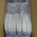 SONGMICS Pack of 50 Coat Hangers, Space-Saving Plastic Clothes Hangers, Non-Slip, 0.2 Inches Slim, 16.5 Inches Wide, 360° Swivel Silver Hook, White UCRP20WT50