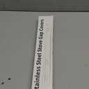 Stove Gap Covers,Stove Gap Filler Stainless Steel,13.8'' to 27.5'' Adjustable Length (2PCS),Range Trim Kit,Oven Stove Gap Guard Between Stovetop and Counter,Easy to Clean Heat Resistant, Black