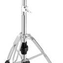 RANMING Hi-Hat Stand for Cymbals Heavy-Duty 28mm Construction Professional Foldable Hi-Hat Stand Double Braced 3-Leg Design Height Adjustable Long Footboard Pedal for Drummer and Beginner