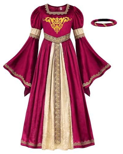ReliBeauty Medieval Princess Costume for Girls,130