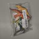 OuMuaMua Dinosaur Toys, Plastic Dinosaur Figure Set, Ideal Education Toys for Kids, Including T-Rex, Stegosaurus, Monoclonius, 6 to 7 Inch Large Size, 6 Pack (Yellow)