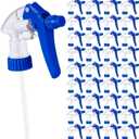 Hushee 48 Pack 28-400 Replacement Trigger Spray Nozzles Only, Heavy Duty Bottle Sprayer for Industrial Home Use, Fit for 32 oz, 16 oz, 8 oz Plastic and Glass Bottles (Blue)