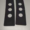 Tioncy 2 Pcs 3 Hole Faucet Mat for Kitchen Sink Kitchen Faucet Absorbent Mat Splash Catcher Sink Drip Catcher for Bathroom Counter(Round Hole,Black)