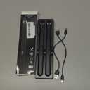 2 PCS Candle Lighter,Windproof Flameless Electric Lighter with LED Power Display  Safety Switch, Upgraded Plasma USB Rechargeable Lighters for Birthday Camping BBQ (Black)