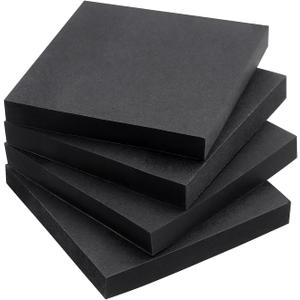 Sticky Notes 3x3 Self-Stick Notes Bright Colors Sticky Notes 4 Pads 90 Sheets/Pad (Black)