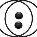 1075 09907 Pressure Canner Sealing Ring & Automatic Air Vent, Cooker Sealing Ring for Presto In Box Pressure Canner Cooker CA16, CA16H & 21 Qt, with Automatic Air Vent 9911 (2 Pack)