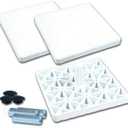 Champro Pro Style Impact Base Set of 3 Ground Anchored Bases for Baseball and Softball, White, 15" x 3"