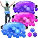 Skirfy Outdoor Party Games for Kids Adults, Translucent 3 Pack Shaking Ball Toy with 60 Balls, Birthday Outdoor Indoor Toys, Family Carnival Birthday Carvinal Game for Boy Girl Age 4-12 (Pink&Blue&Purple)