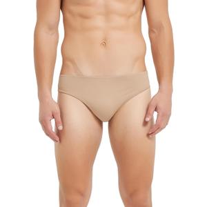 Dance Belt Men Full Seat Bulge Hiding Brief for Ballet and Cosplay, Male Dancewear (Medium, Nude)
