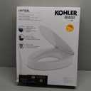 KOHLER 25876-0 Hyten 3" Height, Elevated Soft Close Round Toilet Seat, Contoured Seat with Grip-Tight Bumpers, Quick-Attach Hardware, White