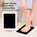 4-Pack Inkless Baby Hand and Footprint Kit - Mess Free Ink Pad for Newborn Keepsake, Dog Nose & Paw Print Kit, Clean Touch Ink Pad for Baby Hand & Footprints, First Mother's Day (Jet Black, L)