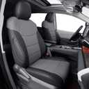 coverdream Sienna Seat Covers Custom Fit for 2021-2025 Toyota Sienna LE & XLE (8-Seater),2nd Row Bench Seats w/Removable Middle Seat,Full Coverage Leather Car Seat Protector (Full Set,Black/Gray)