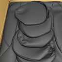 Coverado Car Seat Covers Full Set, Automotive Front and Rear Seat Covers, Leather Car Seat Covers Full Set 5 Seats, Airbag-Compatible, Spill-Proof Design, Black Seat Covers for SUV Sedan Truck