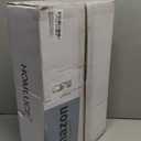 Alabaster Wall Sconce,8W Round Natural Marble Plug in Wall Sconce Lamp Cord with Knob Dimmer Switch, Indoor LED Modern Wall Lamp for Bedroom, Stairs, Living Room, Bedside, Hallway (Black) (1 Pack)