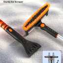 EcoNour 49" Extendable Squeegee Snow Brush and Ice Scraper for Car Windshield & Windows | 270 Telescopic Snow Broom with Pivoting Squeegee | Heavy Duty Car Snow Removal Tool for SUV, Truck & Car
