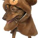 YQYS Dog Cat Halloween Costumes Warm Plush Poncho for Small Dogs Kitten Halloween Outfit Costums for Teacup Dog Puppy Clothes for Chihuahua Yorkie Maltese Min Pin Pomeranian Poodle Teddy Bear Medium