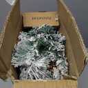 9FT Christmas Garland Decoration, Battery Operated Lighted Prelit Garland with Timers Pine Cones Berries Lush Branches, Snowy Xmas Garland for Mantle, Stairs, Fireplace, Outdoor, Party, Home Decor