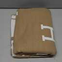 h Blanket Soft Throw Blanket Faux Fleece Cashmere Plaid Warm Shawl Thick Knitted Plush Cozy Comfy for Women Throw Blanket for Sofa Couch Bed Queen King Size 55x66 in (Khaki)