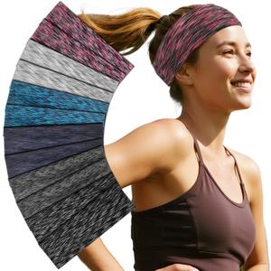 2 x Headbands For Women 12 Pack Headband Yoga Elastic Head Bands Women's Hair Band Workout Soft Sweat Hairbands Accessories