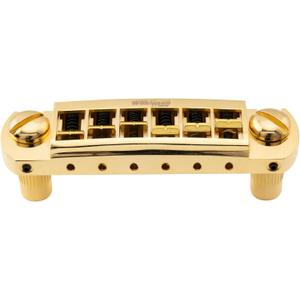 Wilkinson 52.5mm(2-1/16 inch) Adjustable Pigtail Style Wraparound Bridge Tailpiece for USA Les Paul/Epiphone Les Paul Junior SG Style Electric Guitar Replacement, Gold