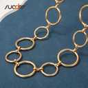 SUOSDEY Gold Waist Chain Belt for Women,Fashion Metal Adjustable Chain Belts for Dresses