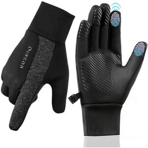 2 x GXCROR Winter Gloves Women Men Ski Snow Gloves Liner Thermal Warm Fleece Touch Screen