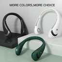 2 x OLV Neck Fan 5000mAh Rechargeable Battery Portable Fan 360 Bladeless Cooling 3 Speeds Powerful Airflow Personal Foldable Neck Fan Gifts for Men Women Home Office,Travel,Sports,Golf,Camping Black