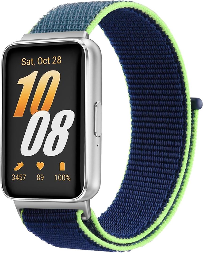 Nylon Bands for Samsung Galaxy Fit 3 Band Women Men, Soft Adjustable Replacement Watch Strap Compatible with Galaxy Fit 3 Smartwatch Accessories