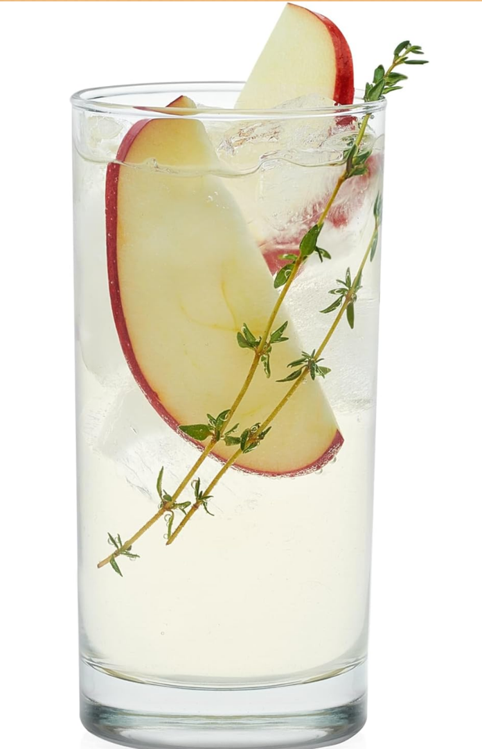 Libbey Heavy Base Drinking Glasses Set of 8, 15.5 Oz Elegant, Weighted Clear Water Glasses, Dishwasher Safe Glass Cups Set for Parties, Birthdays