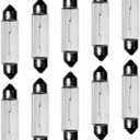 12V 5W 10 Pack Sv8.5-8 T3.25 Halogen Festoon Bulb Fits 38mm Base Sizes Direct Replacement for Car Dome Light, Trunk, Interior Bulb