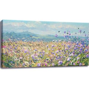 Flowers Wall Art Canvas Daisy Floral Textured Painting Modern Botanical Large Framed Pictures Artwork for Living Room Bedroom Bathroom Dinning Room Office Home Wall Decor Gifts 20x40