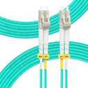 FLYPROFiber- OM3 Fiber Patch Cable, 20M/66ft LC to LC Fiber Optic Cable Cord LSZH 10GB/40GB Multimode Duplex 50/125um, Length Options: 0.2m-200m