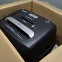 Amazon Basics 12 Sheet (new model) Micro Cut Paper and Credit Card CD Shredder With 6 Gallon Bin, Black