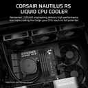 CORSAIR Nautilus 240 RS Liquid CPU Cooler 240mm AIO Low-Noise Direct Motherboard Connection Daisy-Chain Intel LGA 1851/1700, AMD AM5/AM4 2X RS120 Fans Included Black