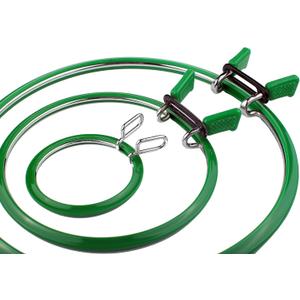Nurge Premium Quality, Metal Spring Tension Embroidery Hoops, Cross Stich Hoop, Darning Hoops, Embroidery Tension Shed (Green, Siz Mix)