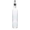 Restaurantware RW Base 16.9 Ounce Olive Oil Dispenser 1 Kitchen Oil Dispenser Bottle - With Stopper Spout Non-Leaking Clear Glass Olive Oil Pourer For Cooking Or Salad Dressings