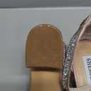 SheSole Women's Open Toe Strappy Low Block Heel Bling Rhinestone Sandals for Wedding Bride Dress Shoes (9, Champagne)