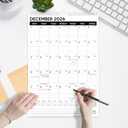 Wall Calendar 2025-2026, 21 Months Calendar Runs from October 2025 to June 2027 - Large 22.75" x 15.5" Vertical Monthly Calendar for Office, Home, or School, Black