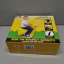 Waddle Bouncy Animal Hopper - Inflatable Hopping Animals, Indoors and Outdoors Fun, Pump Included, Riding Toys for Boys and Girls Ages 2 Years and Up, Yellow Giraffe